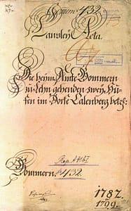 Schriftverkehr 1782 zwischen dem Amt Gommern und dem Kloster Berge, betreffend die zwei dem Amt Gommern zustehenden Hufen (LHASA 2)