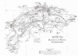 Übersichtskarte zur Denkschrift in der Elbenauer Deich-Regulierungs-Sache 1865 (St.A. Rep. KS II 27)
