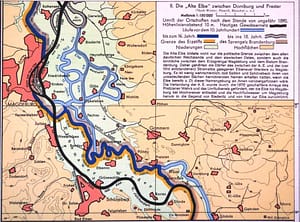 Veränderung des Elblaufs (aus: Schlüter, August, Blatt 7)