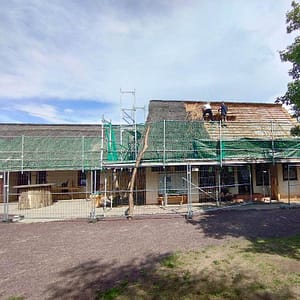 ... und deckt so langsam das Reet ab.