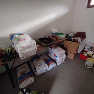 Zum ersten Mal benutzen wir die neue Gärstube - als Lager