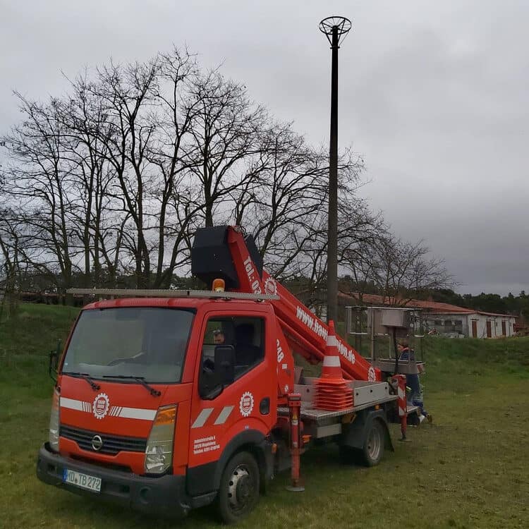 ... und ist in Position.