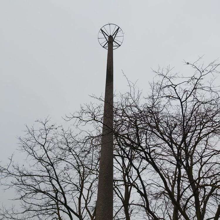 Der Mast samt Horstplattform